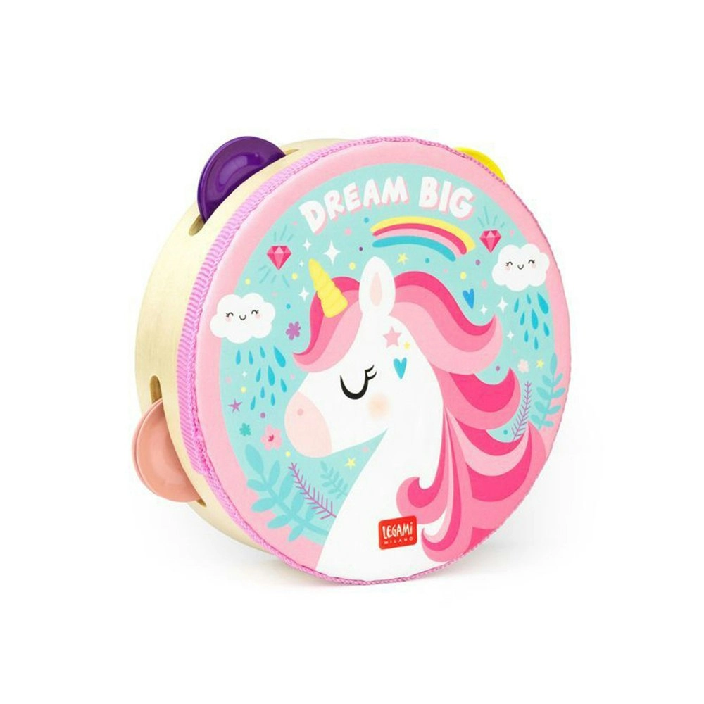 Legami Shake It Up Unicorn Tambourine Handheld Musical Instrument Kids/Children