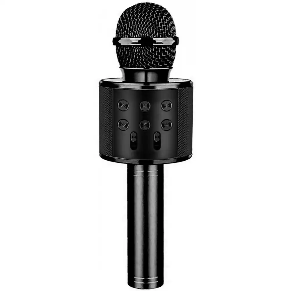 Laser Portable Wireless Bluetooth Karaoke Microphone/Speaker Party Mic Black