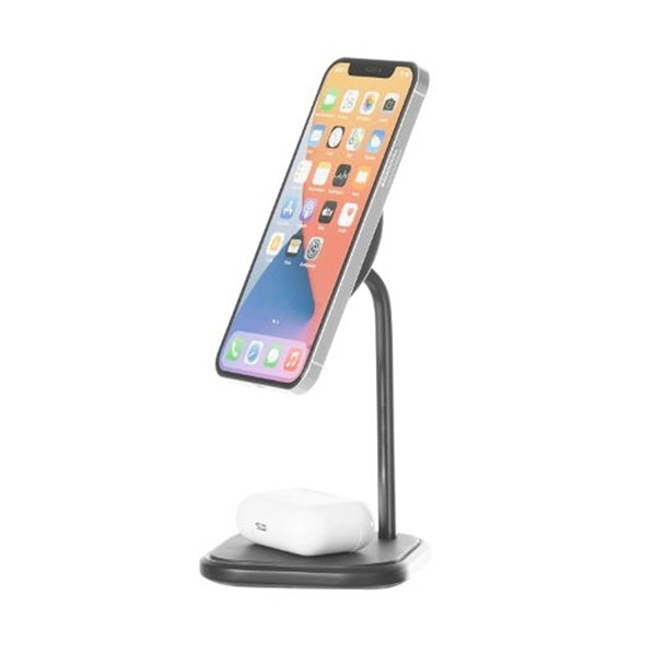 3sixT 2-in-1 Magnetic Wireless Charging Stand w/30W Wall Charger For Smartphones