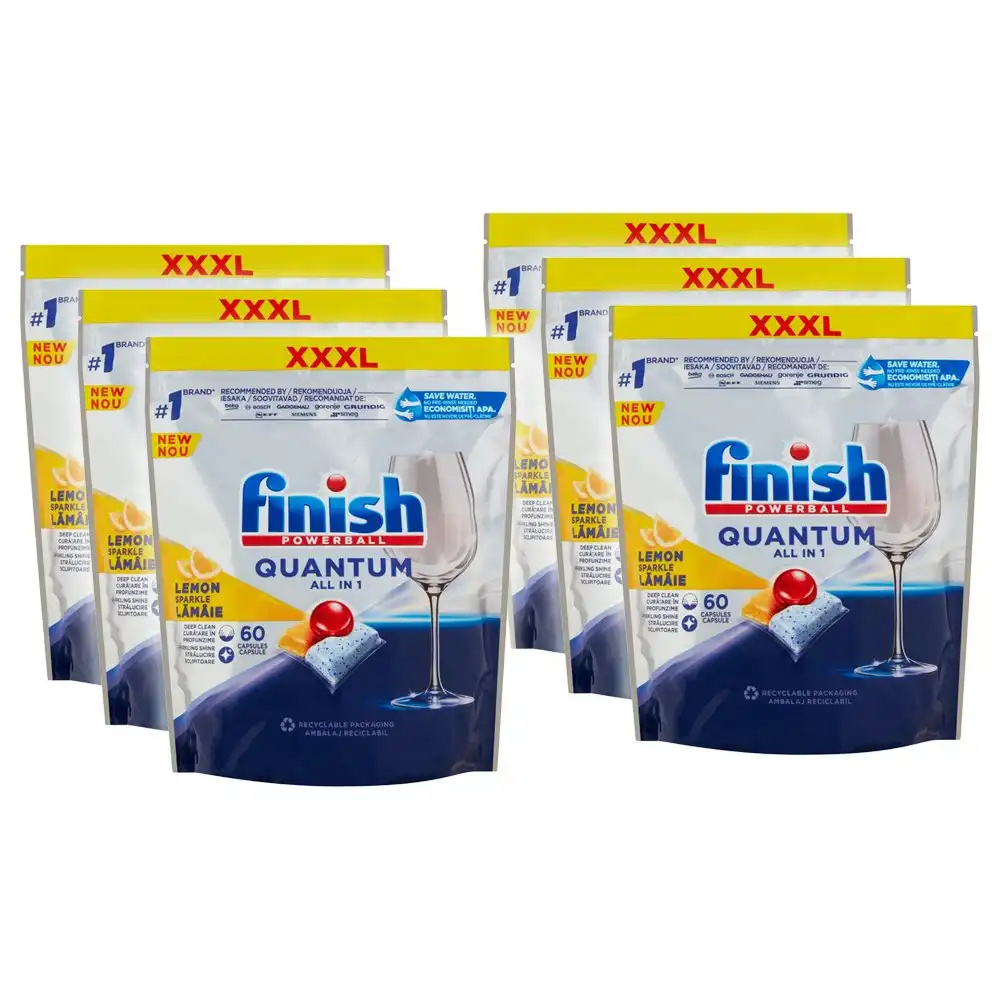 360pc Finish Powerball Quantum All-in-1 Dishwashing Tablets Dish Cleaning Lemon