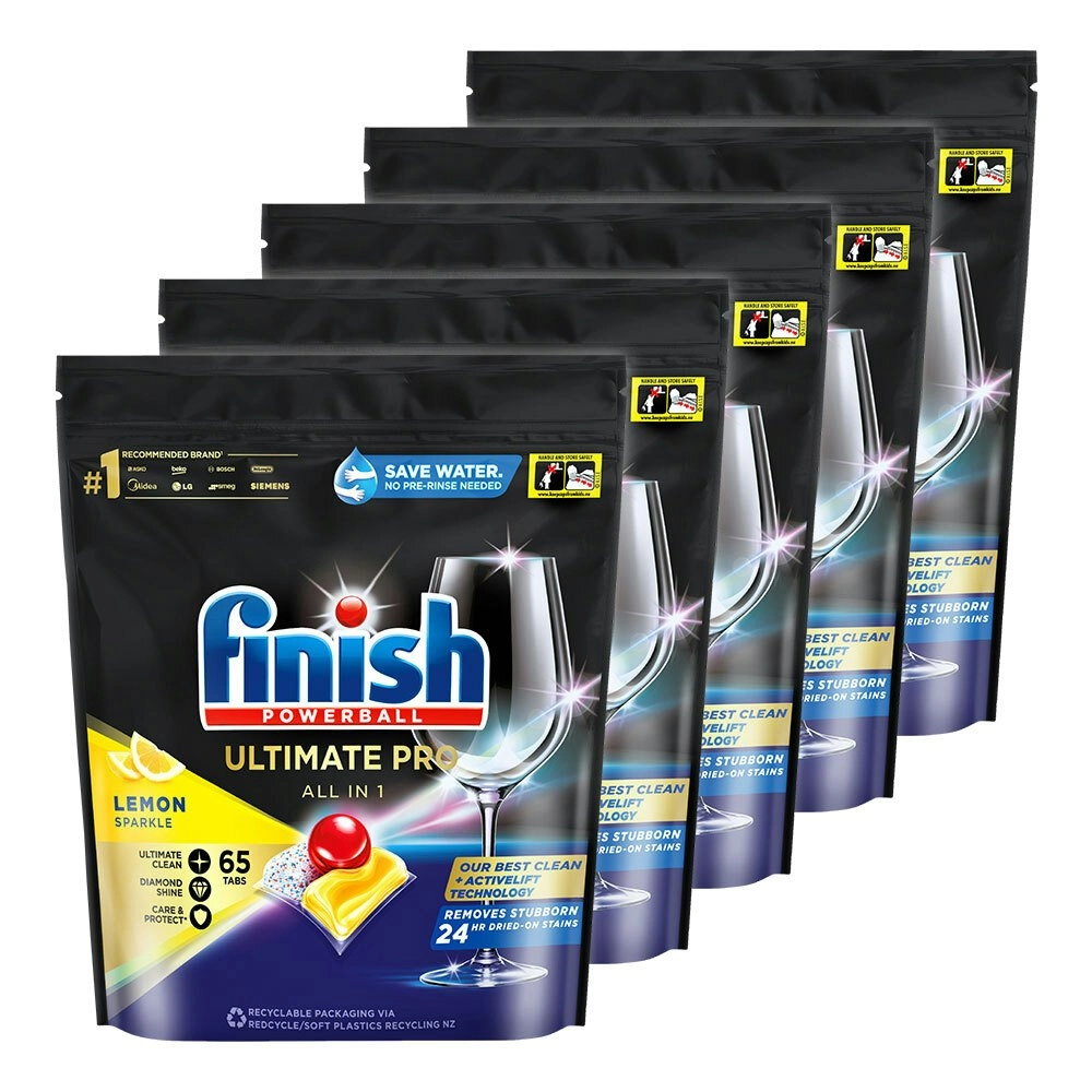 325pc Finish Ultimate Pro Powerball Dishwashing Tablets Lemon Sparkle