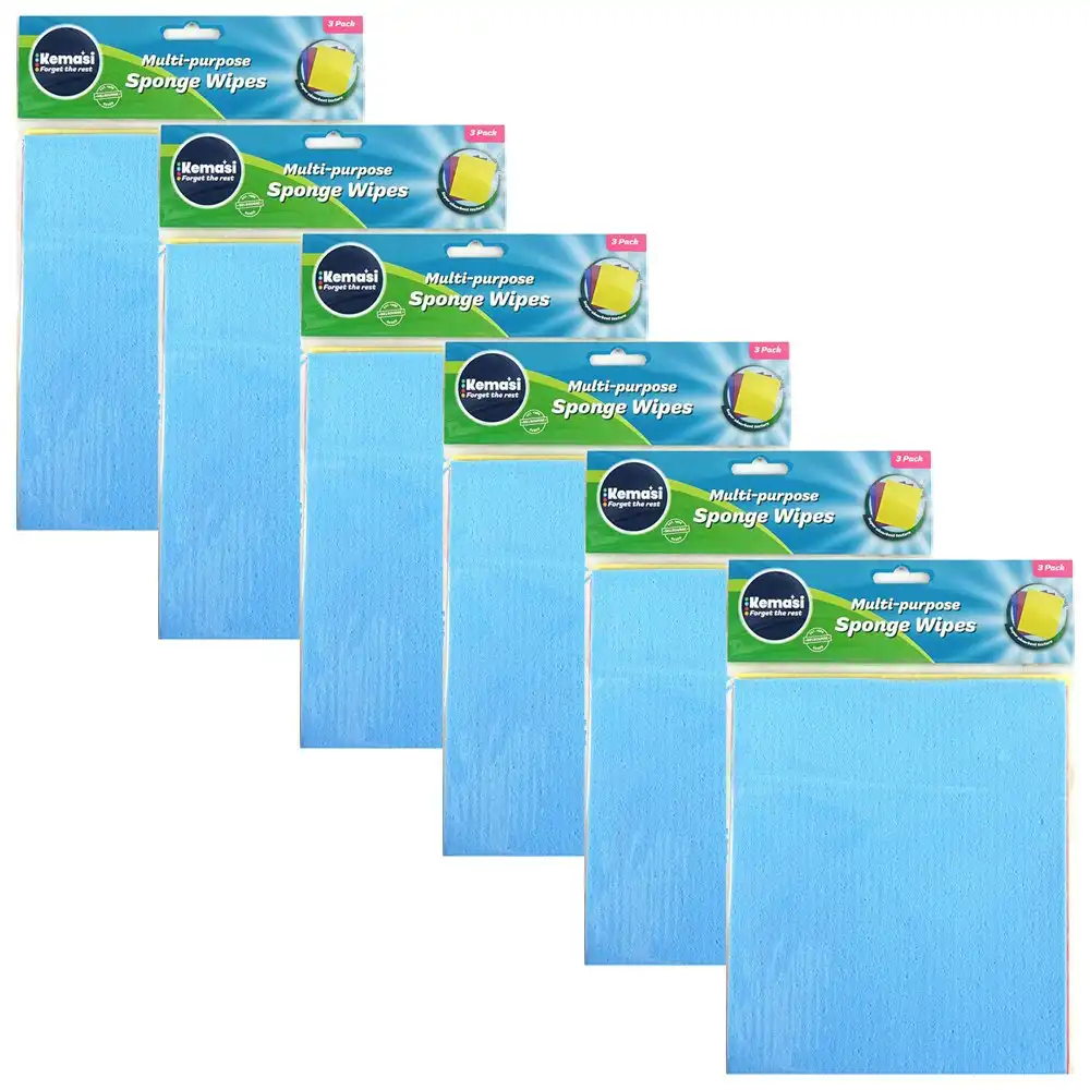 18pc kemasi Multipurpose Durable Cleaning Sponge Wipe Home Dishwashing Assorted