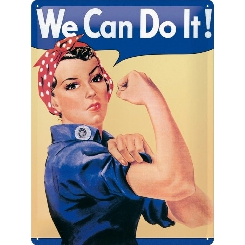 Nostalgic Art We Can Do It 30x40cm Large Metal Tin Sign Home Wall Hanging Decor