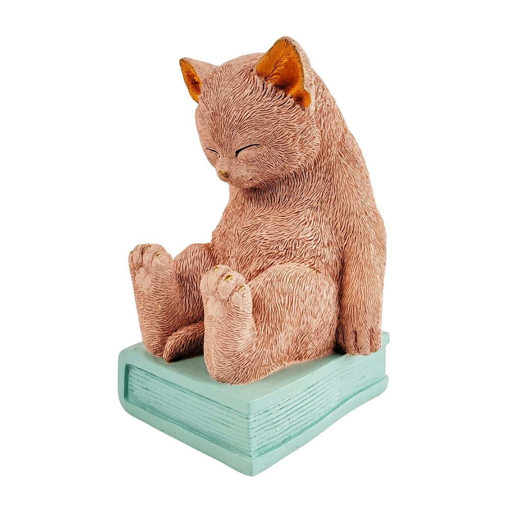 Urban Ludicrous Cat Polyresin 19cm Bookend Home Decor Book Holder Vibrant Pink