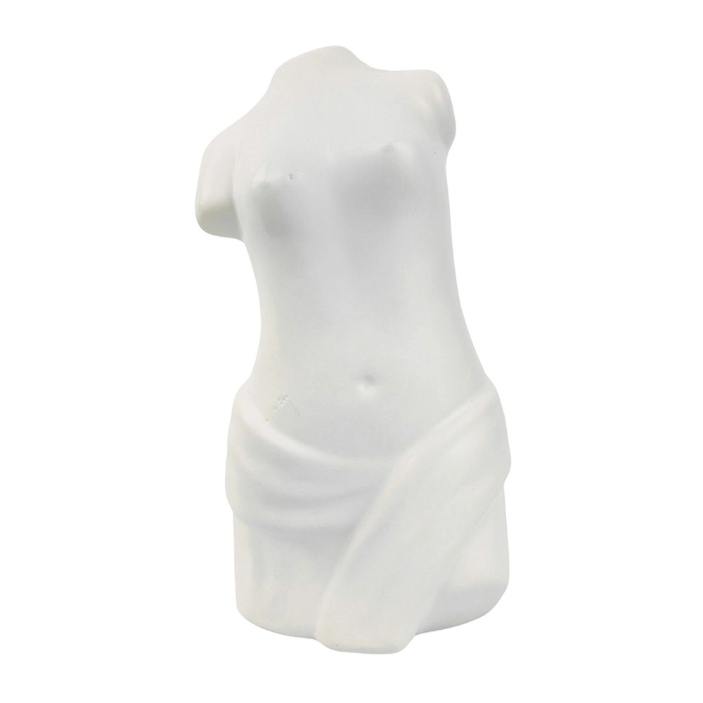 Urban Emerson 22cm Grecian Lady Ceramic Flower Vase Decorative Display White