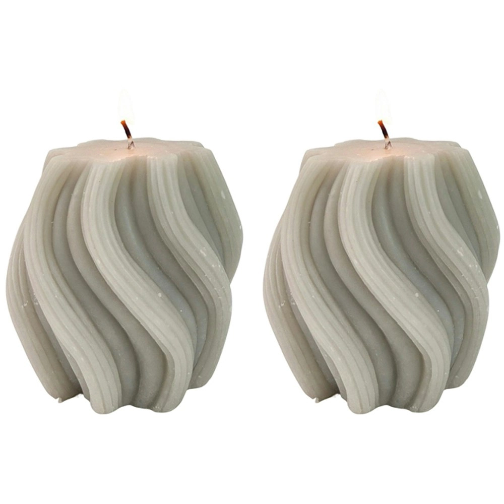 2x Urban Swirl 8cm Vanilla Scented Candle Home Fragrance Tabletop Decor Smoke