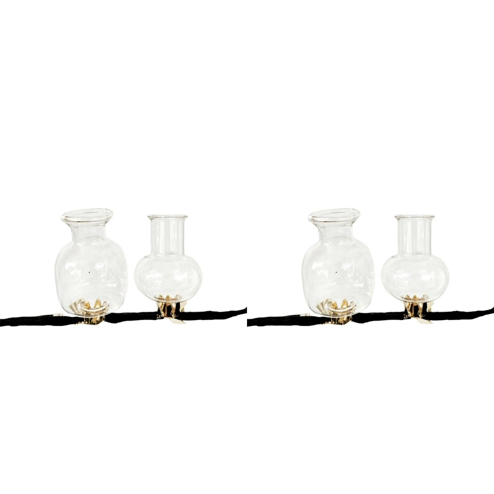 4pc Urban Products Decorative Kinkora Tube Clip Flower Vases Home Decor Clear