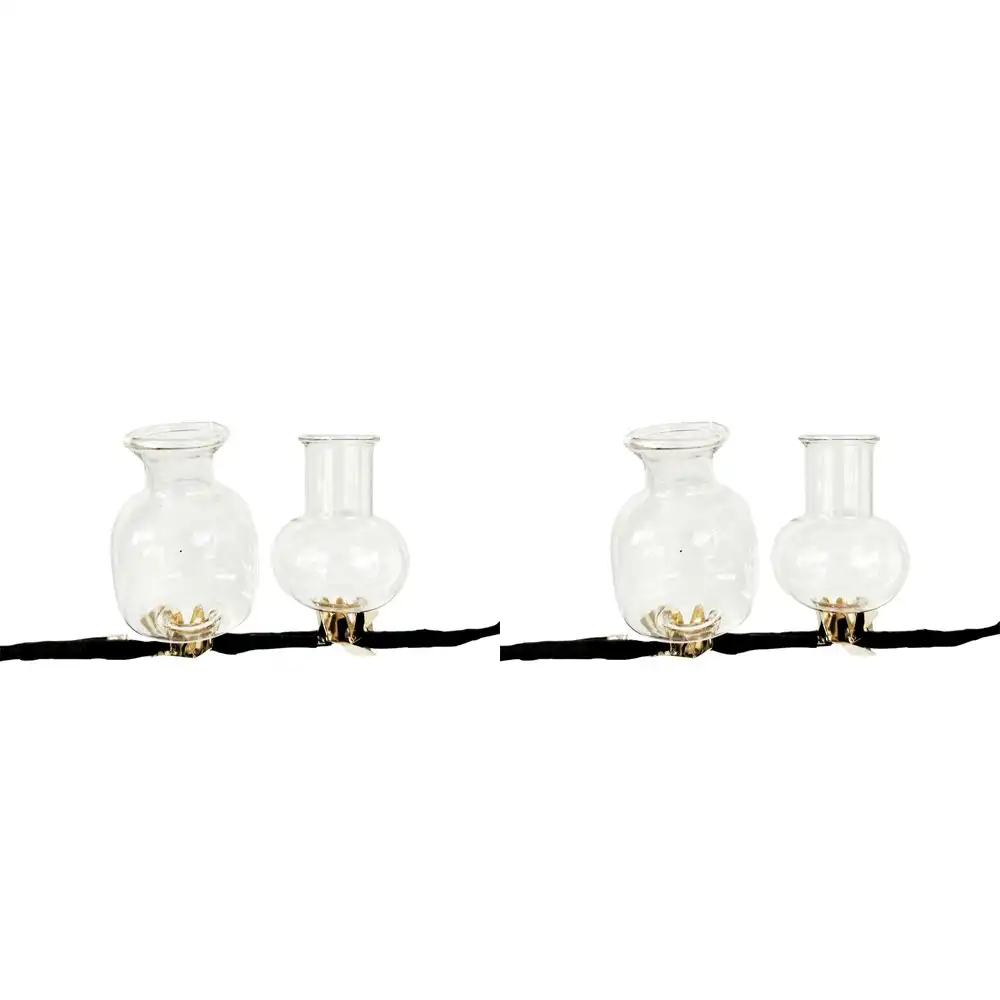 4pc Urban Products Decorative Kinkora Tube Clip Flower Vases Home Decor Clear