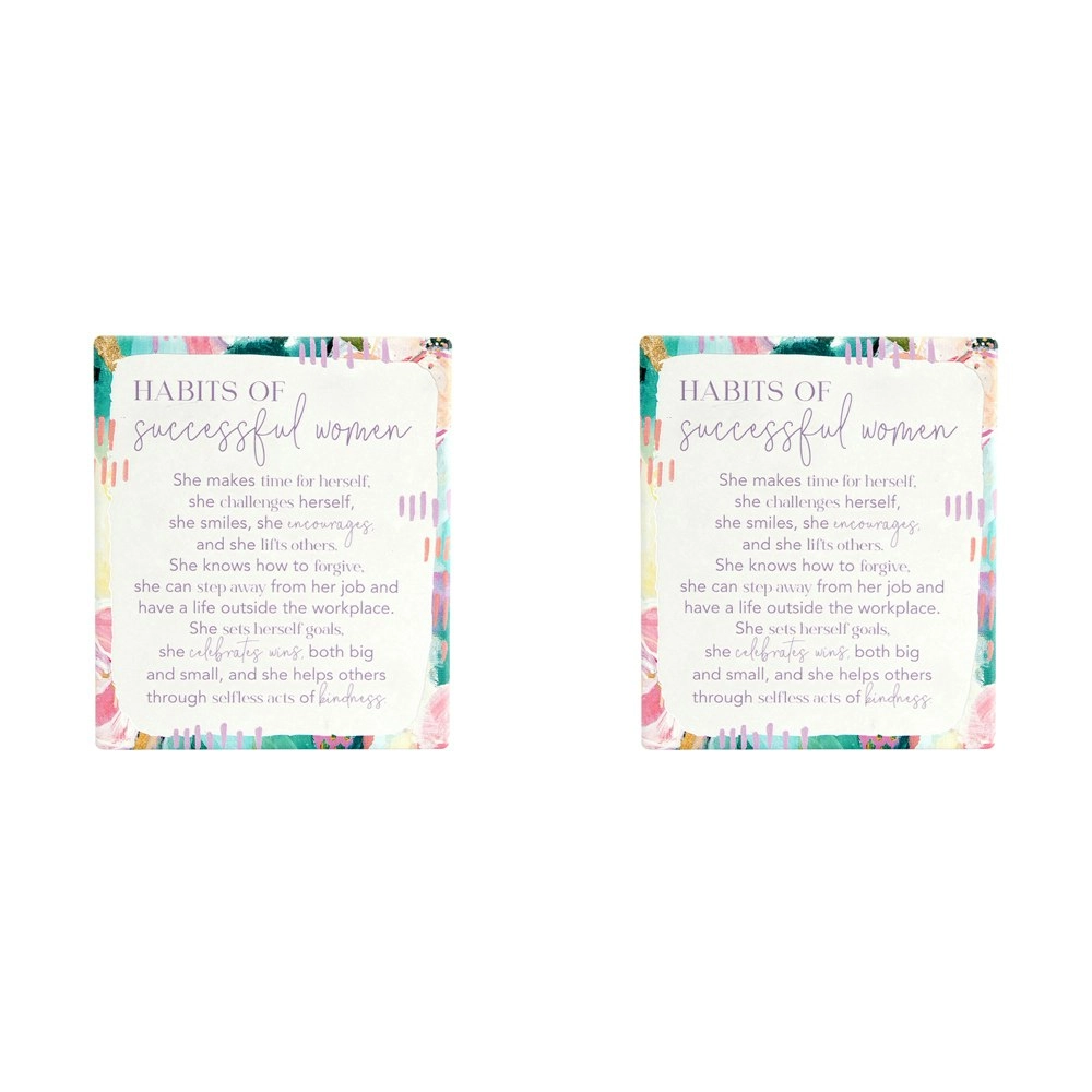 2x Splosh Talulah Successful Women Verse/Poem Hanging/Standing Home Decor 14cm