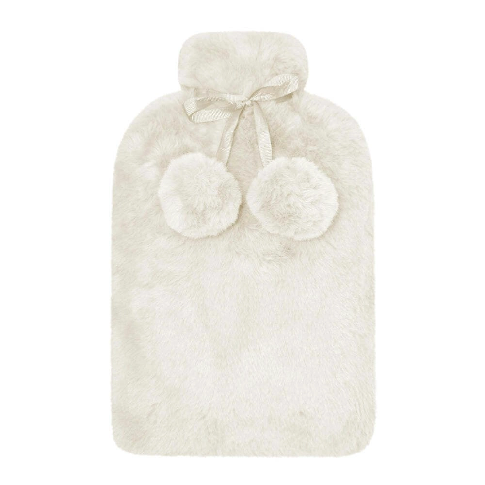 J. Elliot Home Layla Soft Faux Fur Hot Water Bottle Warmer 37x22cm Ivory