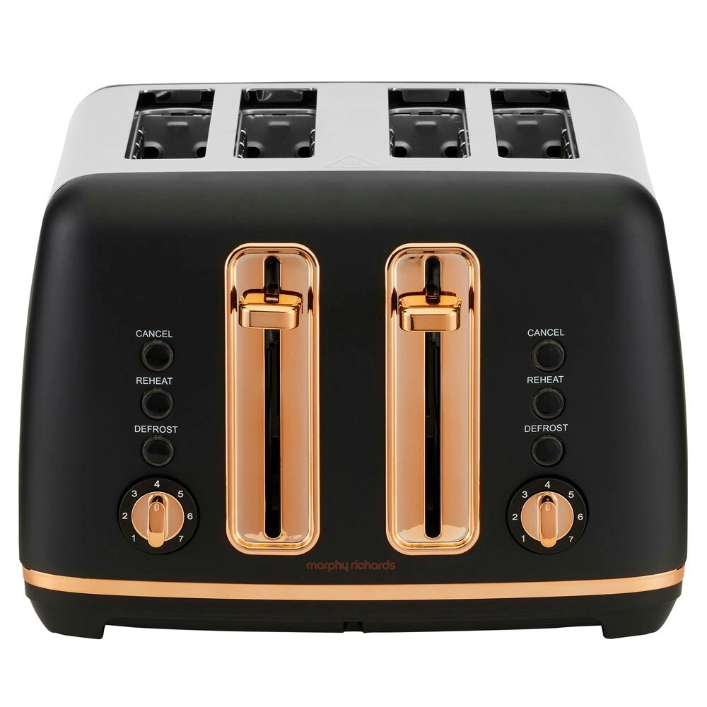 Morphy Richards Ascend 4 Slice Bread Toaster Home/Kitchen Rose Gold Black