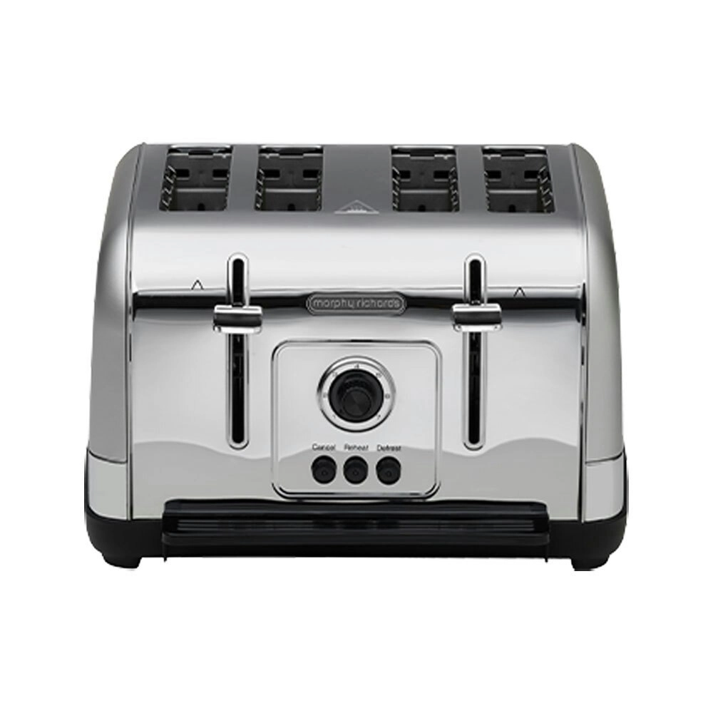 Morphy Richards Electric Retro Style Chrome Venture 4 Slice Toaster 1900W