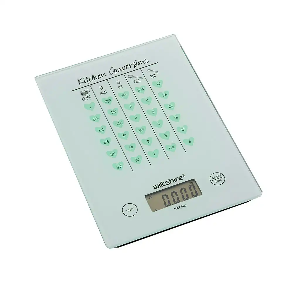 Wiltshire Digital Glass Kitchen Cooking Conversion Measuring Scales 5kg