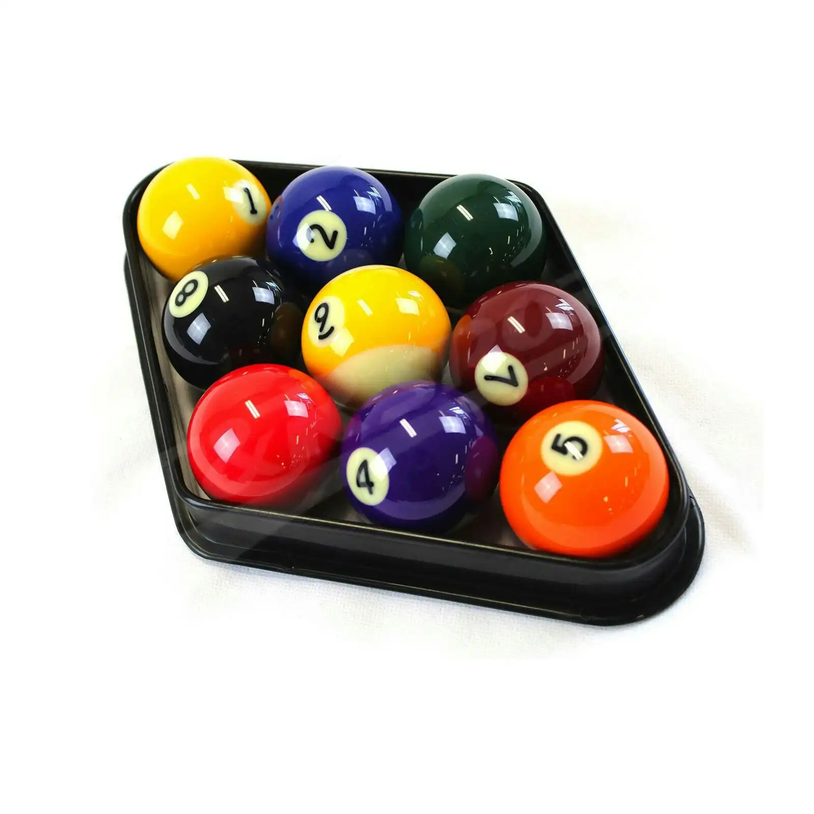 MACE 2-inch Quality Billiards Pool Balls Set + Plastic Diamond Rack