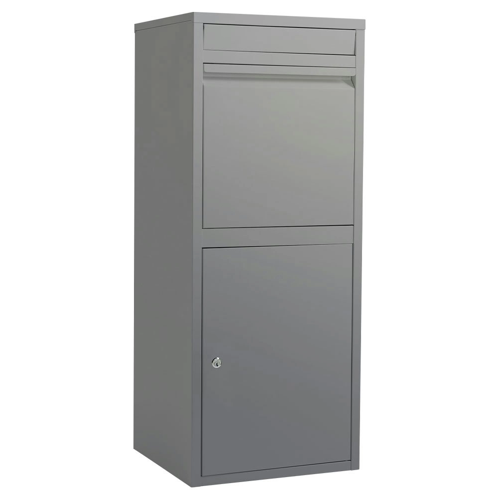 Fortia Freestanding Parcel Post Box Letterbox, Letter Slot, Woodland Grey