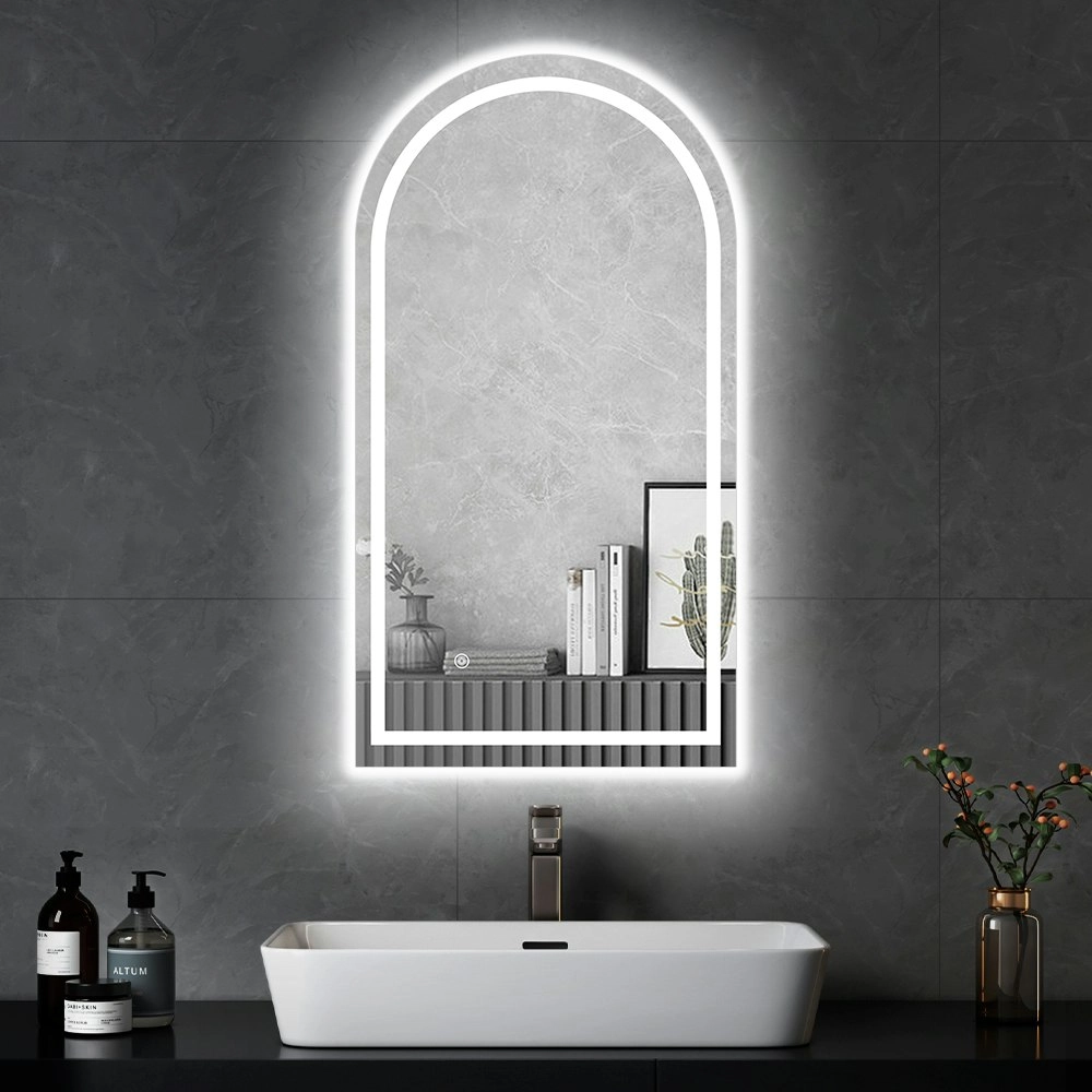 Propulse Arched LED Wall Mirror Bathroom Mirrors With 3 Color Anti-fog 50x90cm