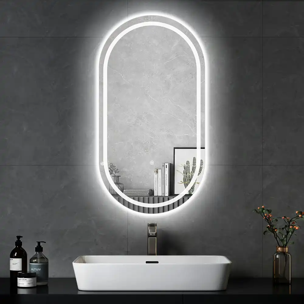 Propulse Bathroom LED Wall Mirror 50x90CM Makeup Mirrors With 3 Color Anti-fog