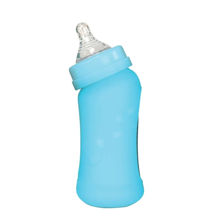 Green Sprout | Glass Baby Bottle with Silicone Cover - 236ml