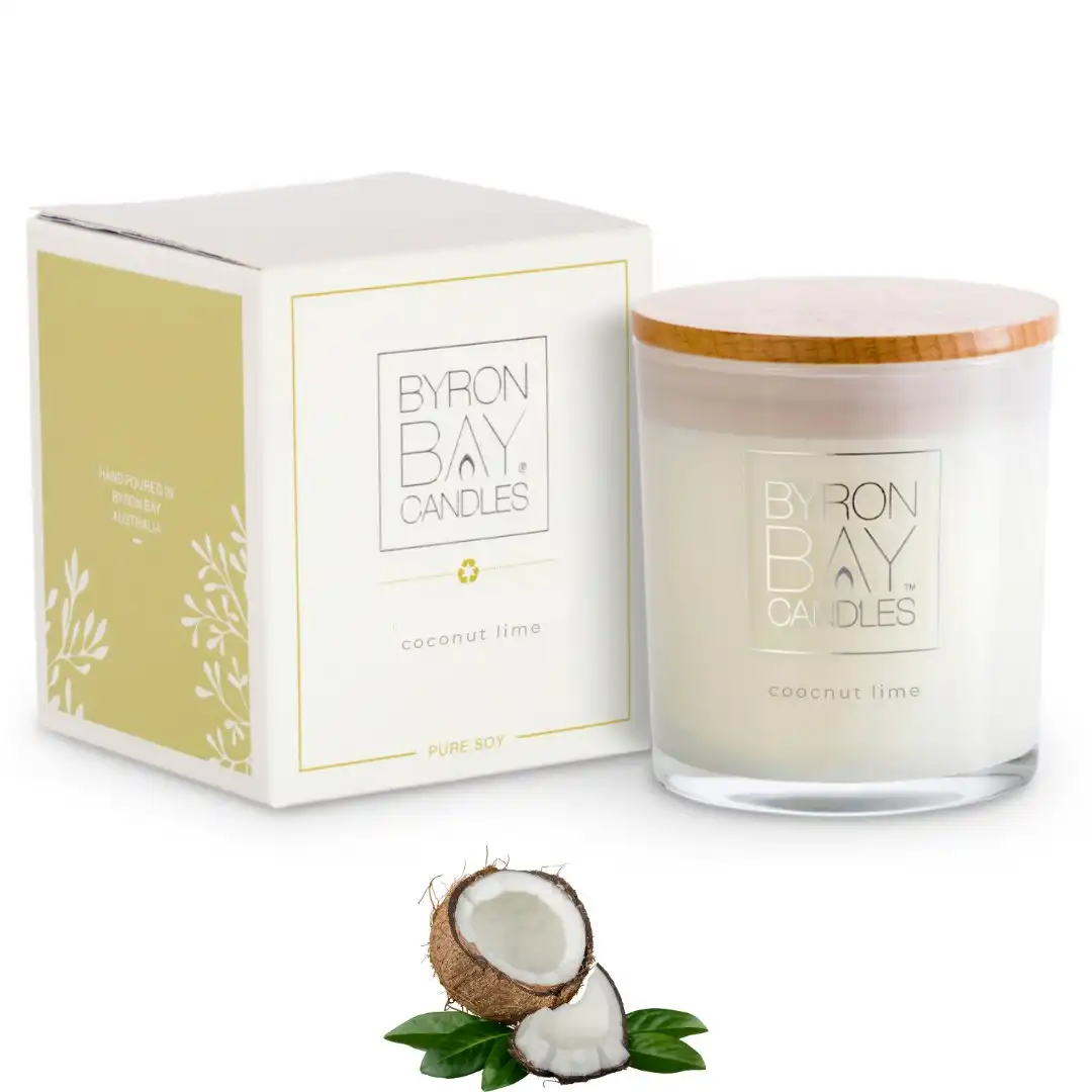 Byron Bay | Coconut Lime - 30 Hour Scented Pure Soy Candle