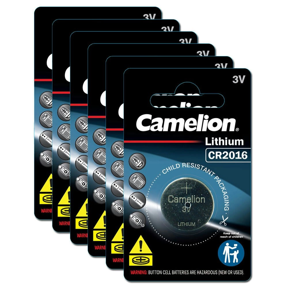 6x Camelion Lithium 2016 Button Cell 3V Batteries For Calculator/Watch/Car Keys