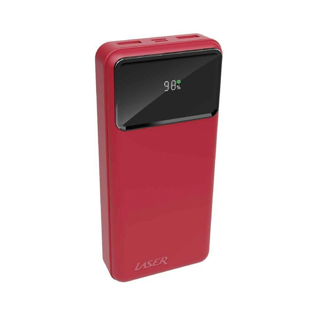 Laser 18W PD 20000mAh Power Bank Micro USB/C Portable External Charger Red