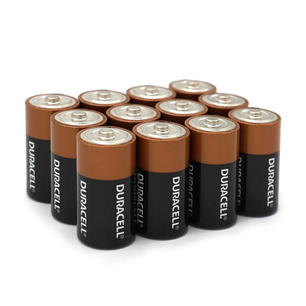 12pc Duracell Coppertop C Size Alkaline Battery Pack Single Use Batteries