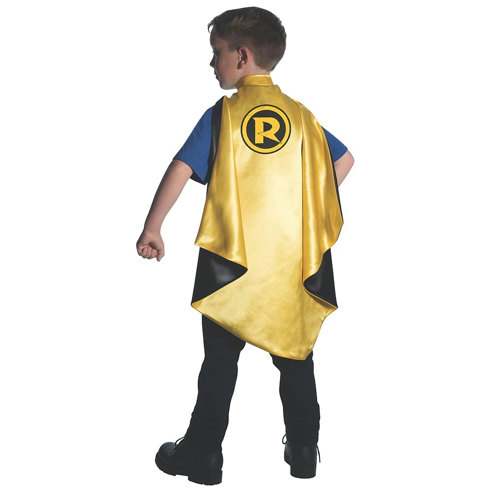 DC Comics Robin Deluxe Satin Cape Kids/Children Party Costume Teen Titans Gold