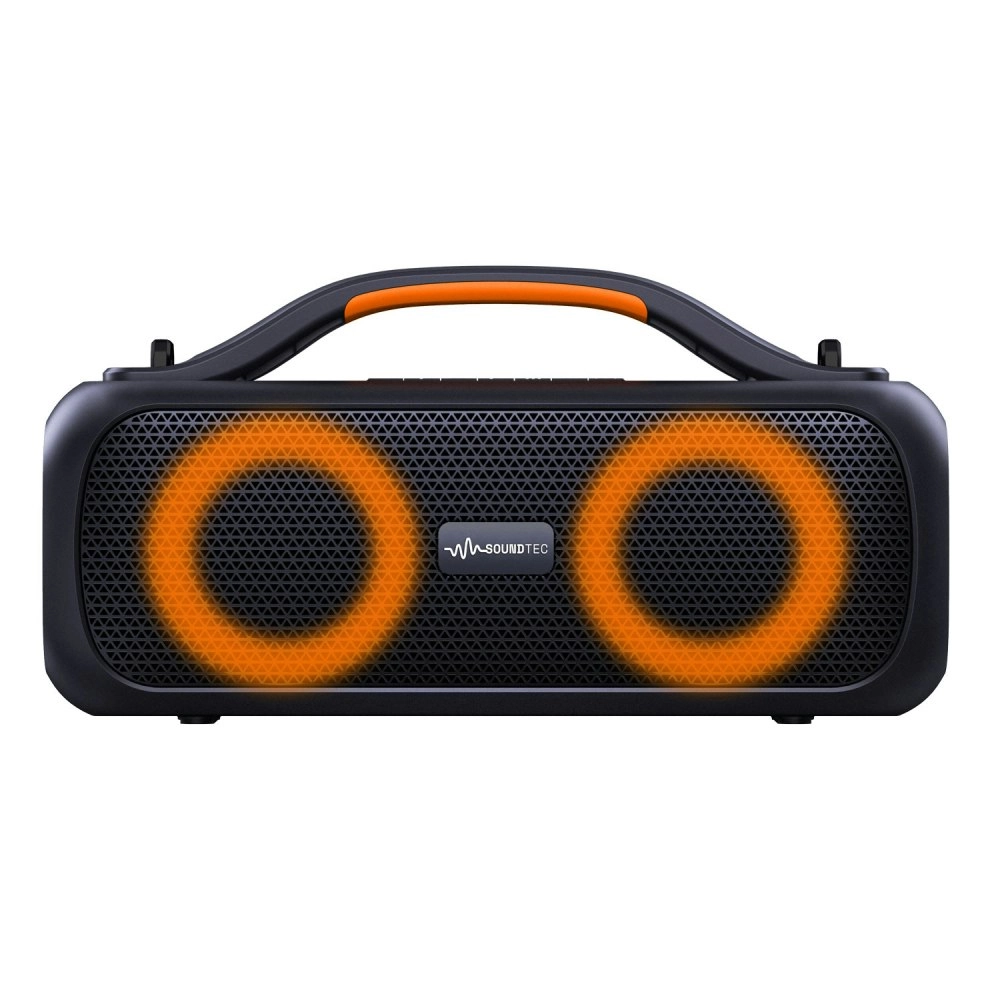 SoundTec 2.0 CH Mini Boombox Wireless Bluetooth Stereo Speaker Portable Black