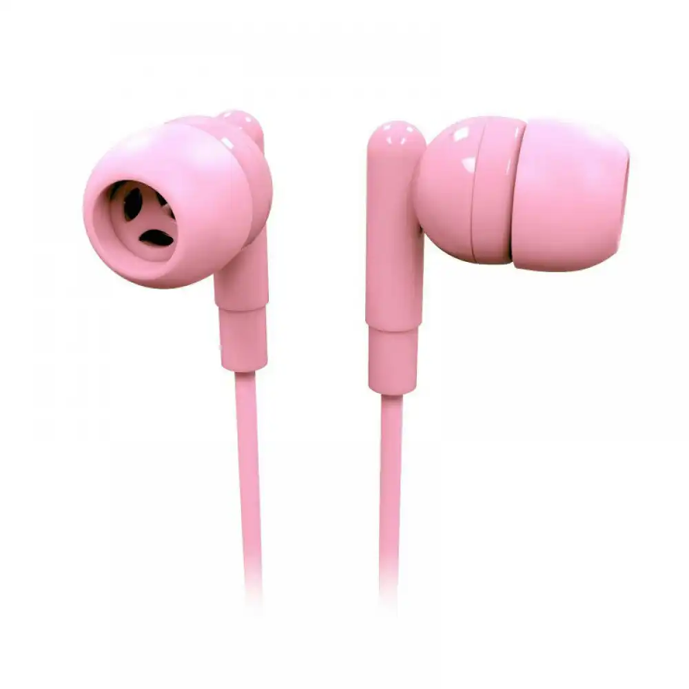 Laser Wired 3.5mm Silicone Earbuds Headphones 1.2m For Smartphones Rose Quartz