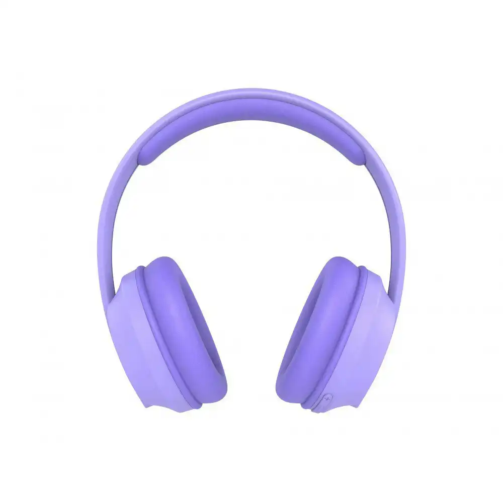 Laser Kids ANC Wireless Bluetooth Over-Ear Headphones Headset w/ Mic Lilac 3y+