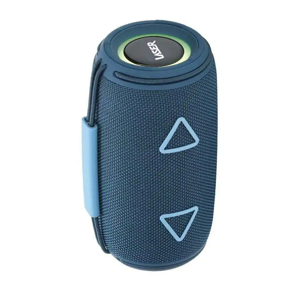 Laser Portable Fabric Wireless Bluetooth Speaker LED Audio/Music TWS Max Blue