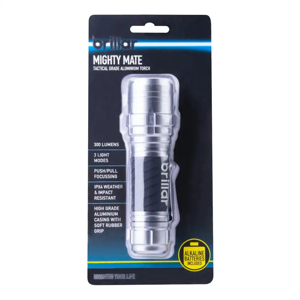 Brillar Mighty Mate -  Mini Weather Resistant Flashlight Torch Light 300lm