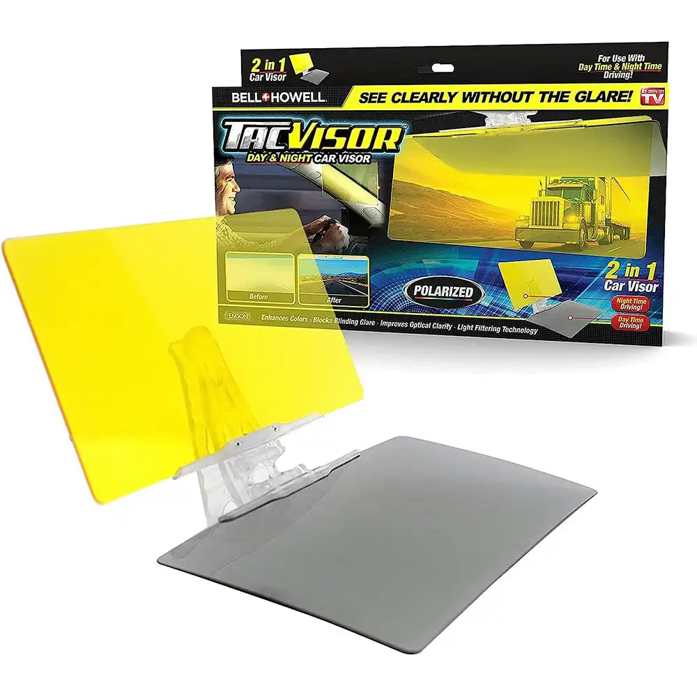 TV Shop Tac Visor Antiglare/Night Polarized Car Accessory Visor w/UV Filter