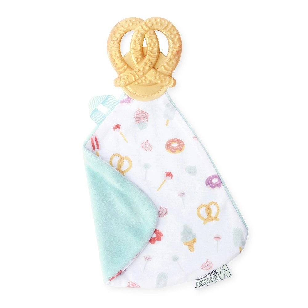 Malarkey Kids Munch-it Soft Fabric Baby 3m+ Chew Blanket Silicone Sweet & Salty