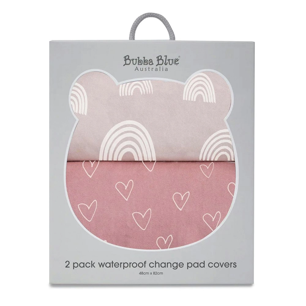 2PK Bubba Blue 48x82cm Nordic Waterproof Change Mat Cover Baby 0-12m Berry/Rose