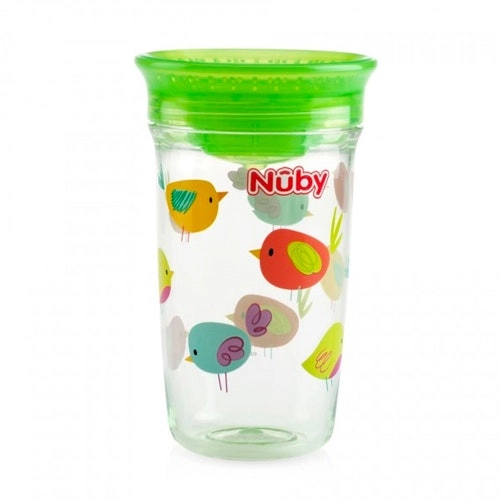 Nuby Baby/Kids Tritan 360 Wonder Cup 300ml Drinking Water Bottle 1y+ Assorted