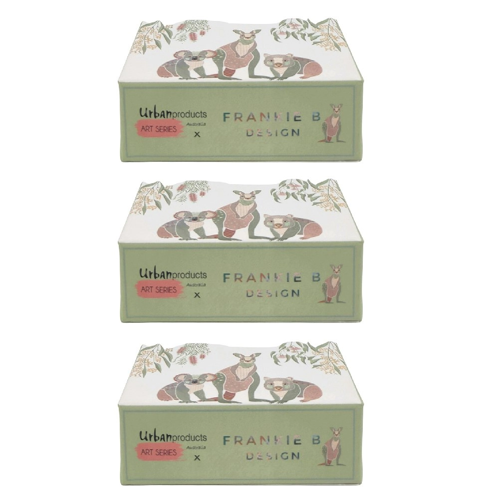 3x Urban Australian Botanicals Frankie B Animals 150g Soap Shower Care Grey/GRN