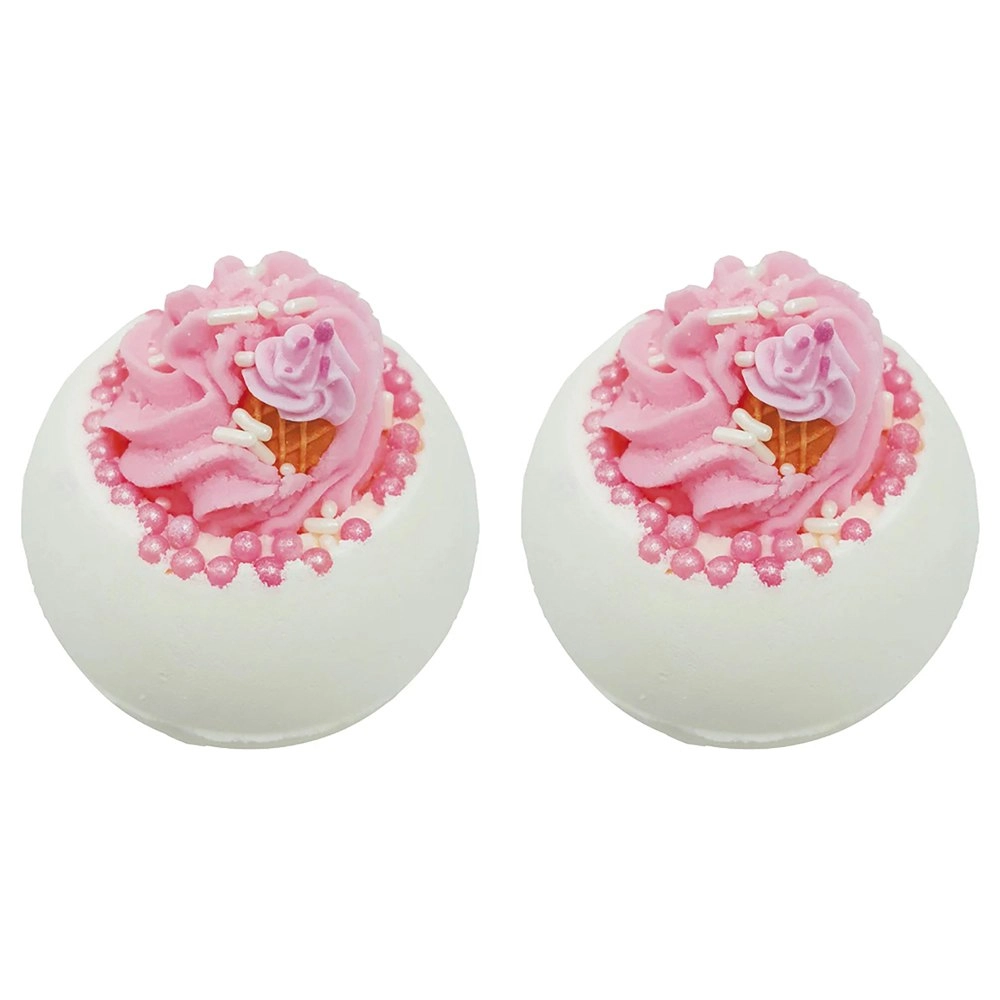 2PK Bomb Cosmetics Ice Cream Queen Bath Bomb Blaster Body Fragrance Tub Fizzies