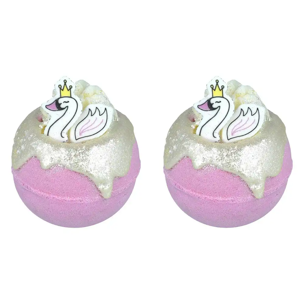 2PK Bomb Cosmetics Swan Princess Bath Bomb Blaster Scented Fragrance Tub Fizzies