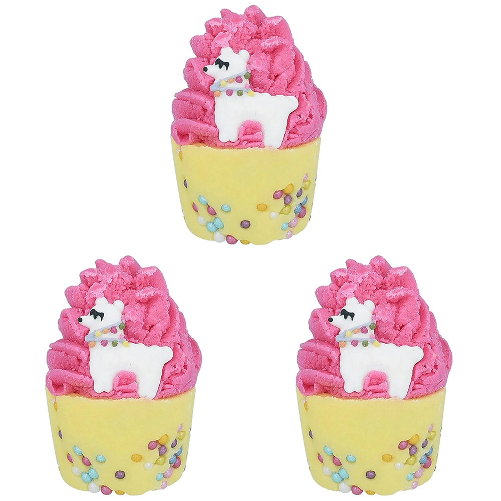 3PK Bomb Cosmetics Drama Llama Bath Bomb Mallow Body Skin Fragrance Tub Fizzies