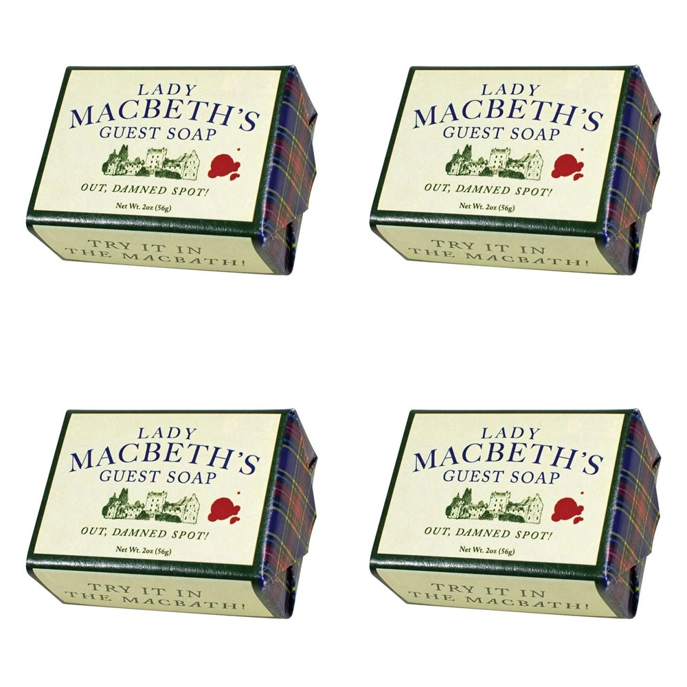 4PK Unemployed Philosopher Guild 56g Scented Body Bar Soap Lady Macbeth's Guest