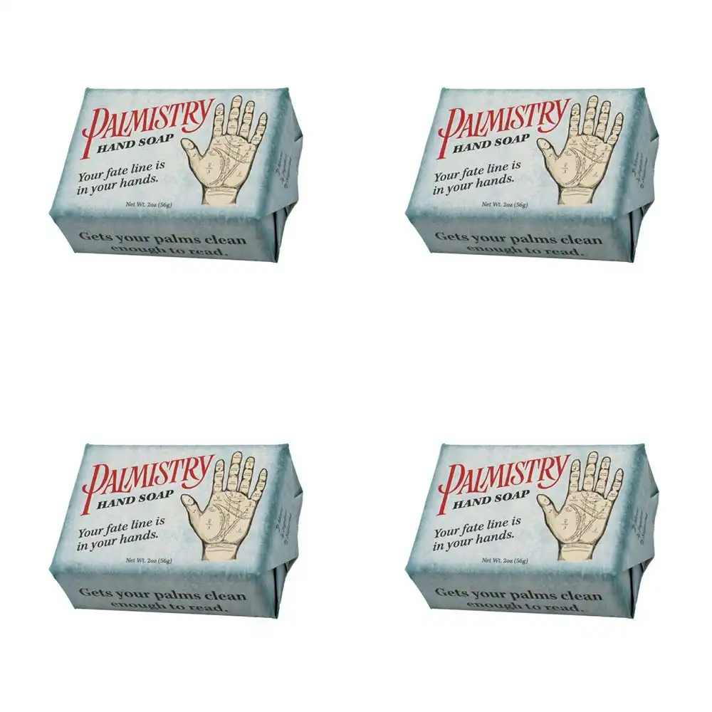 4PK Unemployed Philosopher Guild 56g Bar Soap Palmistry w/Shea Butter/Oatmeal