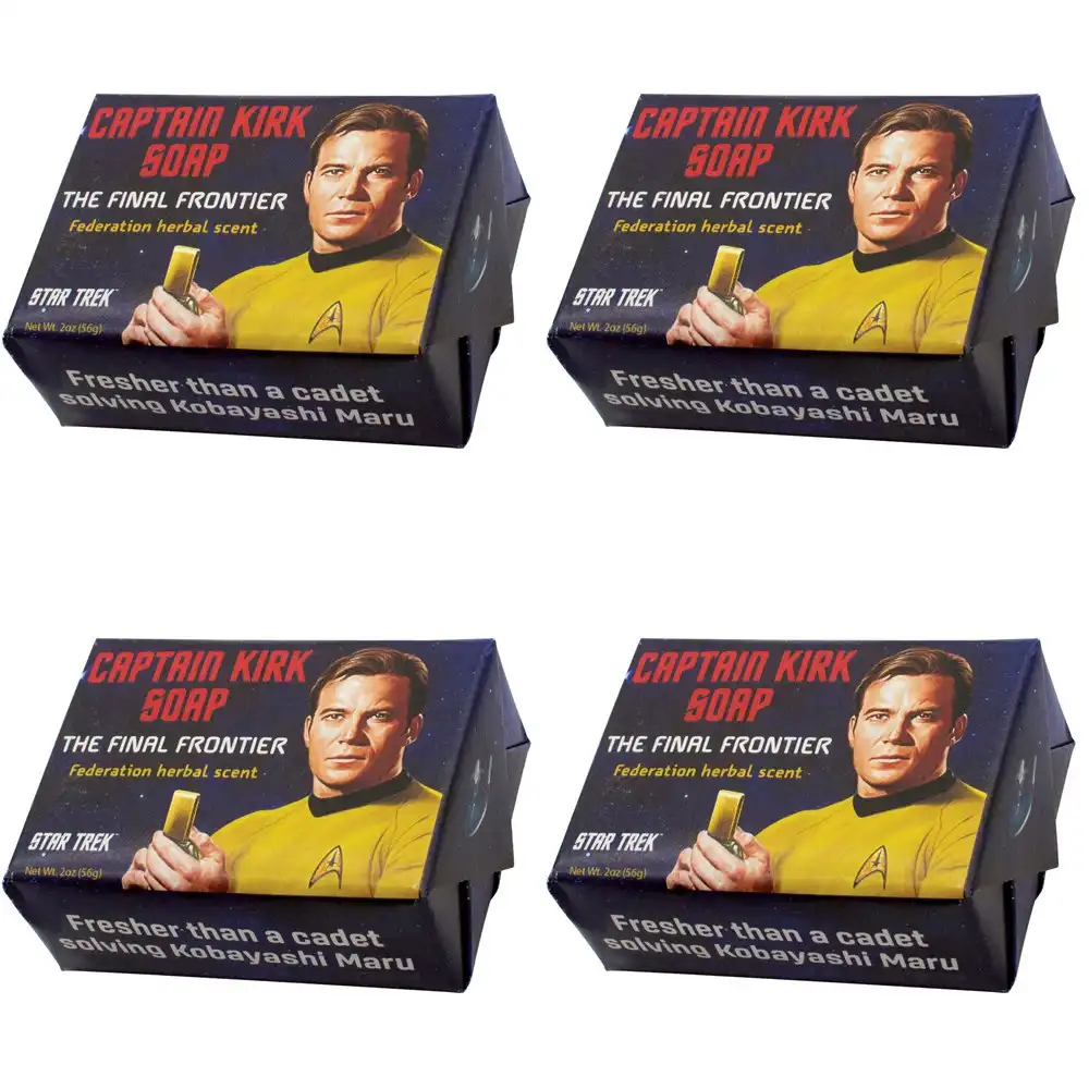 4PK Unemployed Philosopher Guild 56g Bar Soap Captain Kirk Boldy Go Herbal Scent