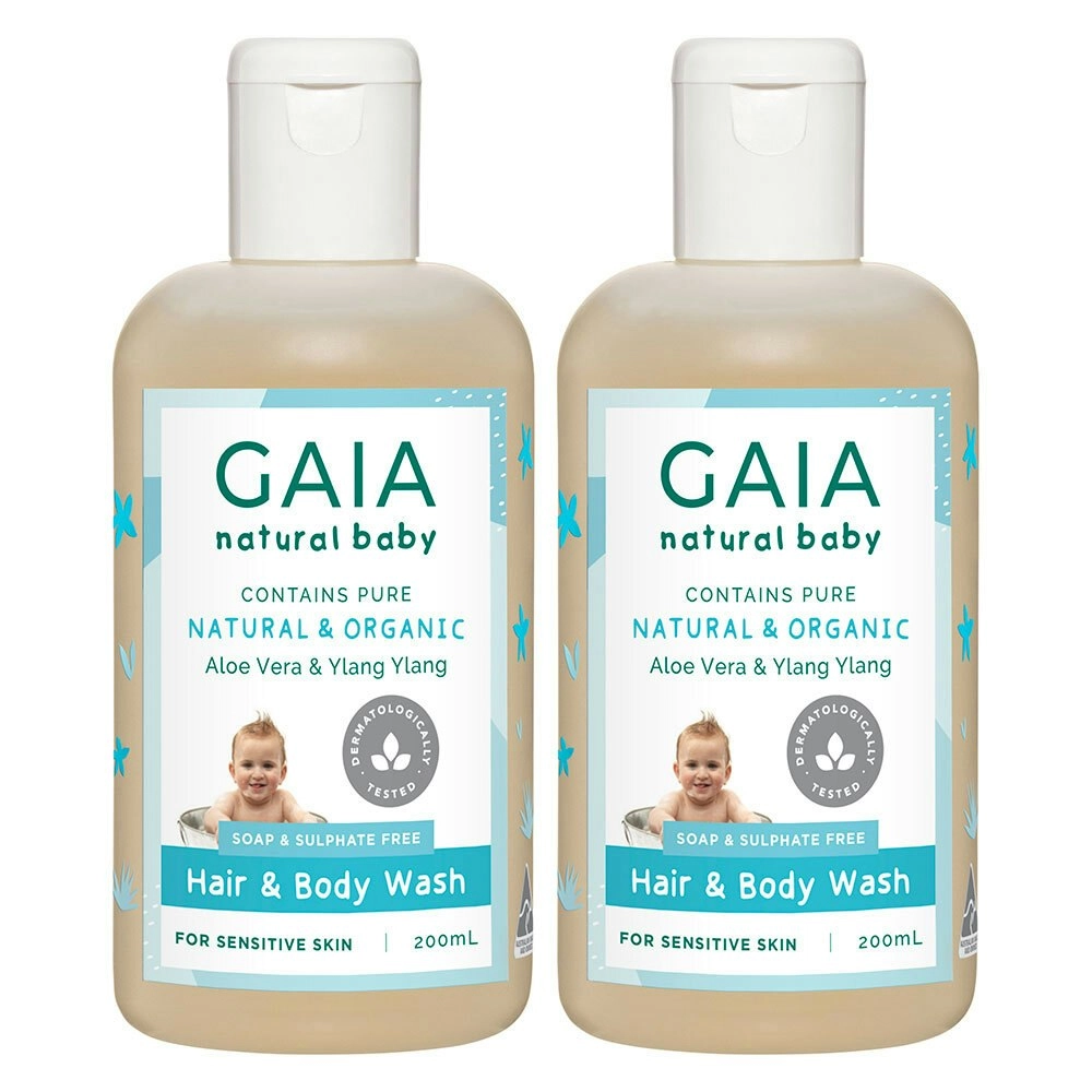 Gaia 400ml Pure/Organic Hair & Body Wash for Baby/Kids/Toddlers Vegan Friendly