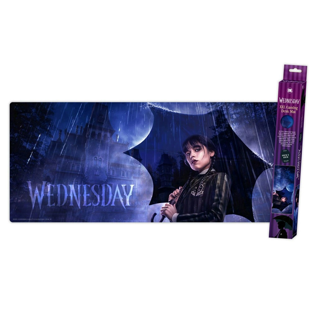 Wednesday Addams Downpour XXL Gaming Desk Mat (90 x 40cm/35.5 x 15.7")