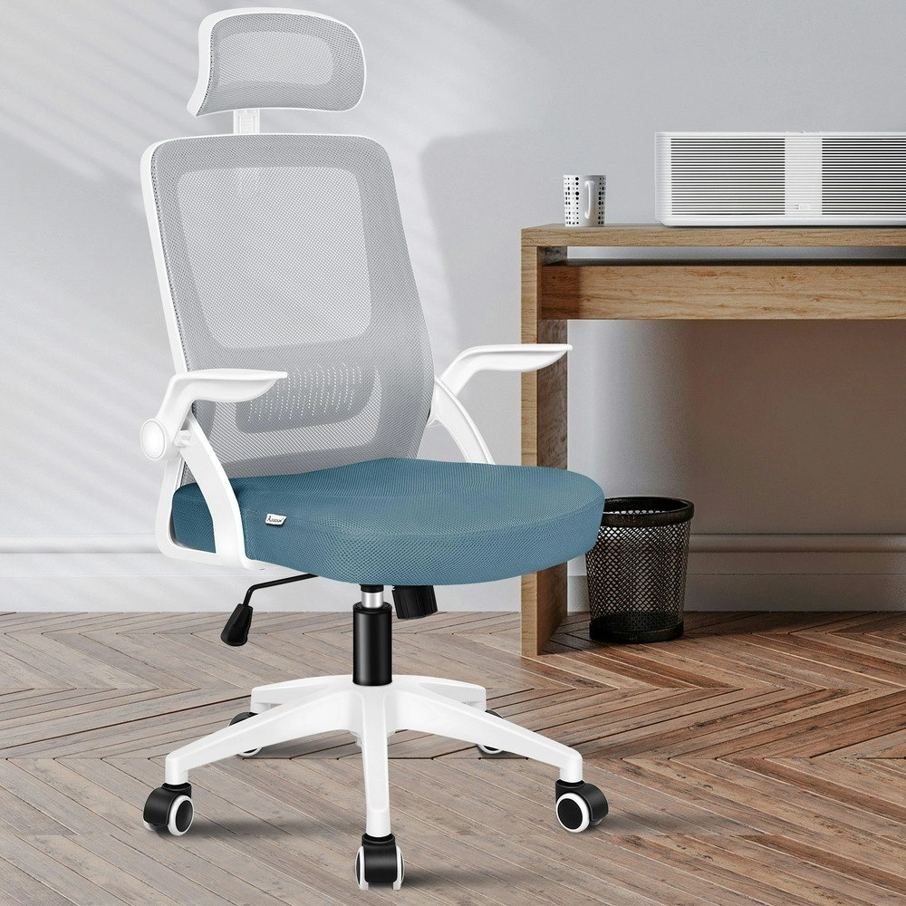 Alfordson Mesh Office Chair Blue & Grey