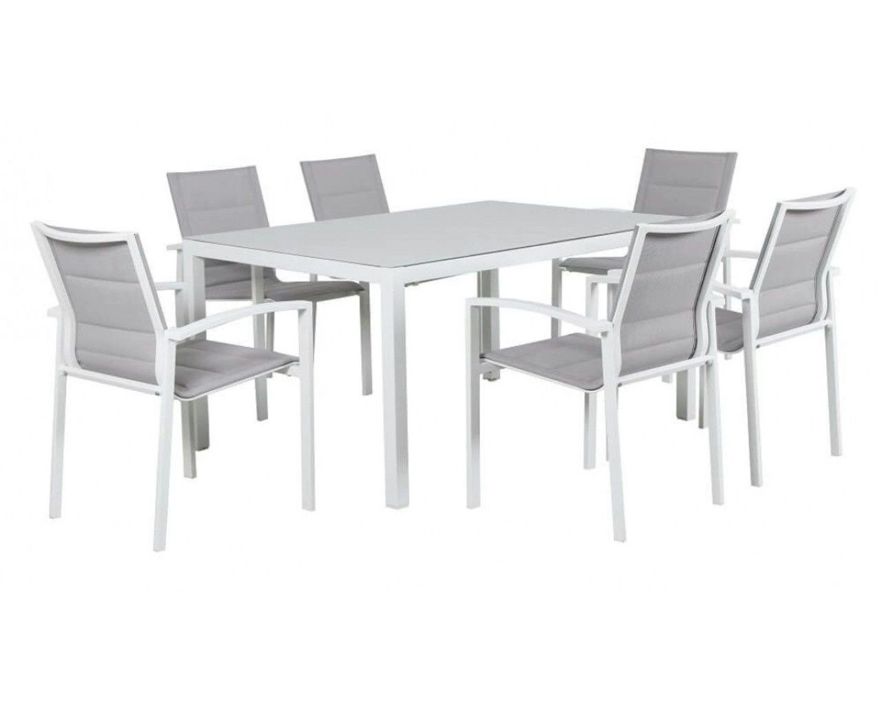 Boston 7 Piece Dining (White)