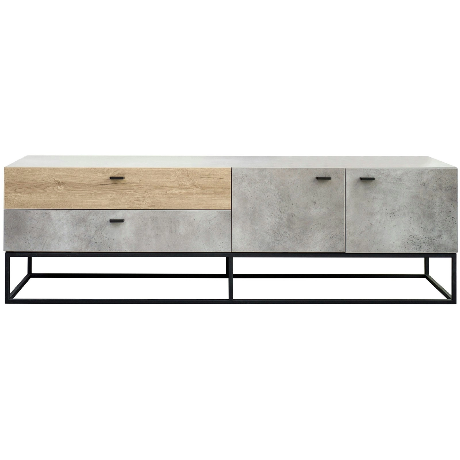 Jay TV Stand - HS4081 - DARK OAK#407109, CEMENT#1107-11