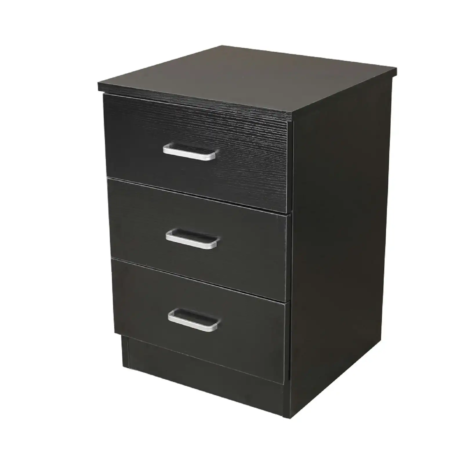 HEQS 3 Drawers Bedside - Black