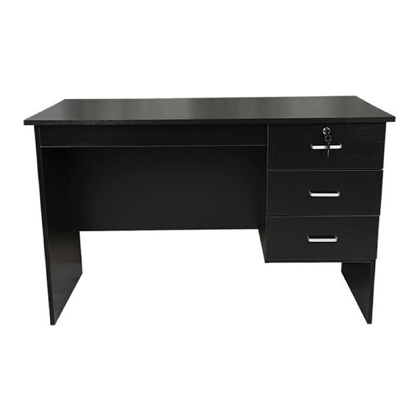 HEQS Redfern 0.9M Study Desk with 3 Drawers Black